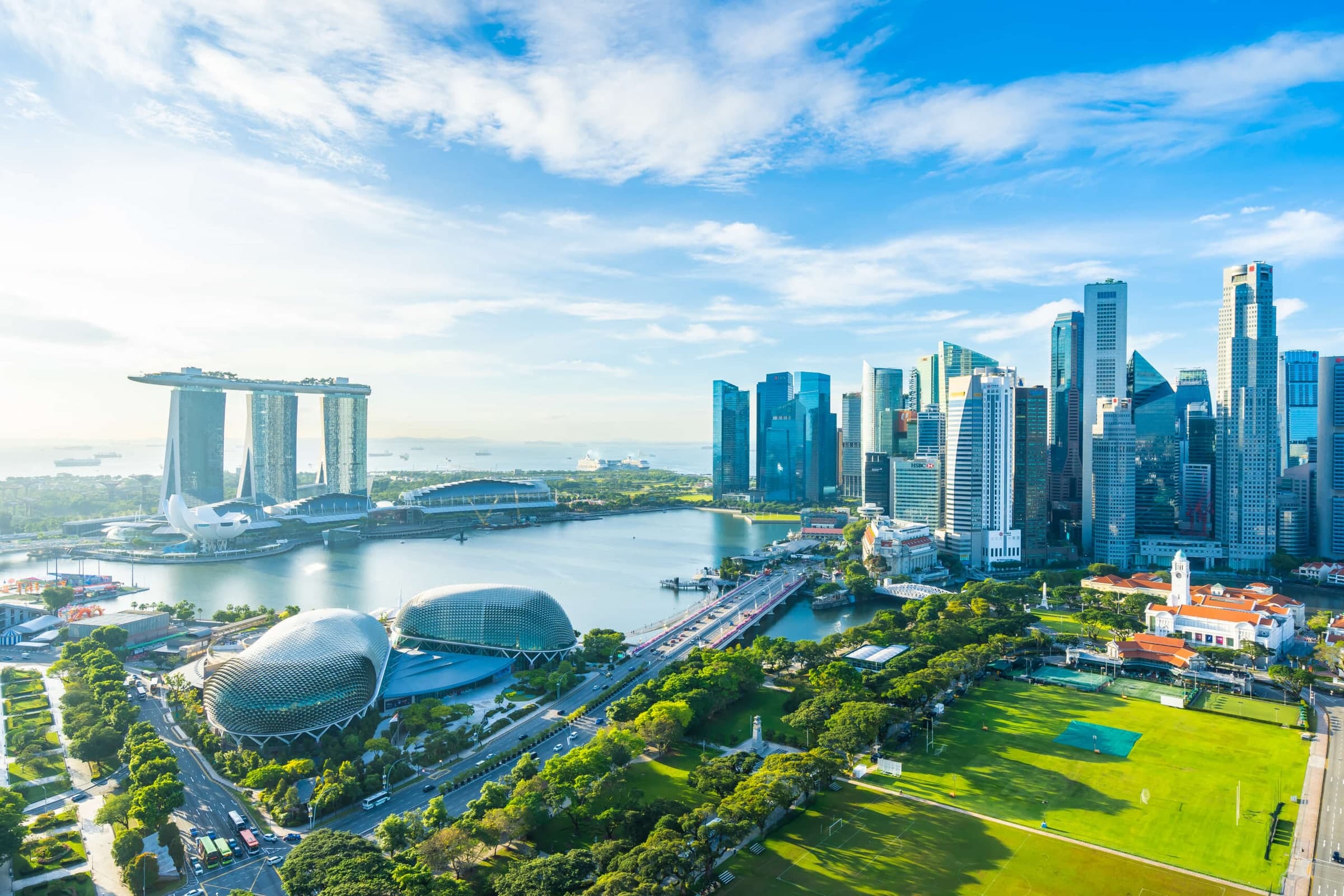 Panorama de la ville de Singapour